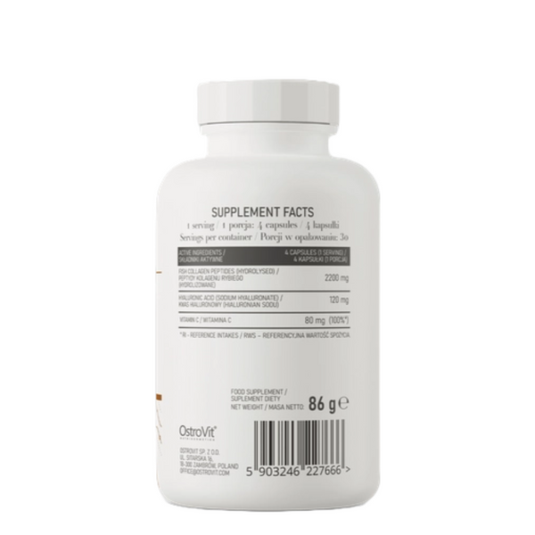 OstroVit Marine Collagen 2200mg + Hyaluronic Acid + Vitamin C, 120 Capsules