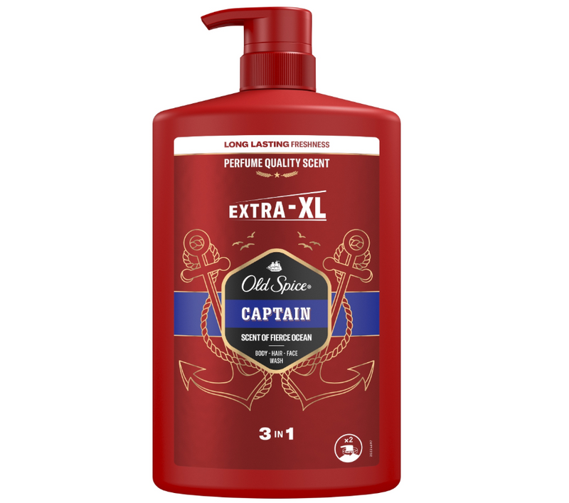 Old Spice Captain Shower Gel And Shampoo For Men 1000ml