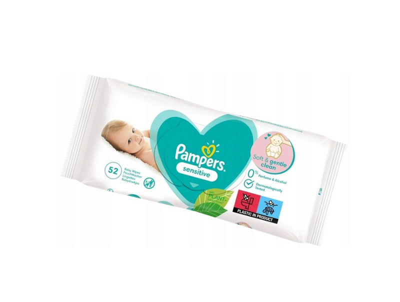 Pampers Sensitive Wet Wipes For Babies And Infants 12 x 52 pcs.