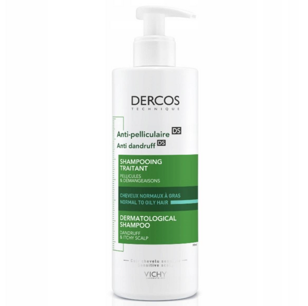 שמפו VICHY DERCOS נגד קשקשים לשיער שמן רגיל 390 מ"ל