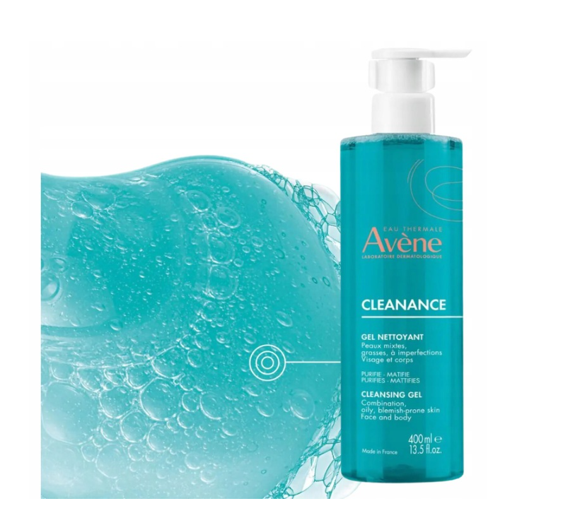 AVENE CLEANANCE Cleansing Gel 400ml Oily Acne Sensitive Skin