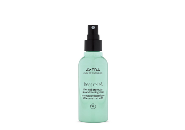 מגן תרמי ומרכך Aveda Heat Relief | מרכך שיער יבש | מוסיף ברק | הגנה מחום | 97% נגזר באופן טבעי | ניחוח שמפו איקוני, 3.4 אונקיות נוזל