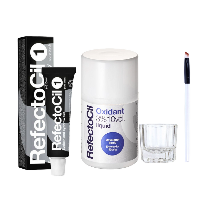 Refectocil Tint SET (gel color + liquid developer 3%+ mixing dish and brush)