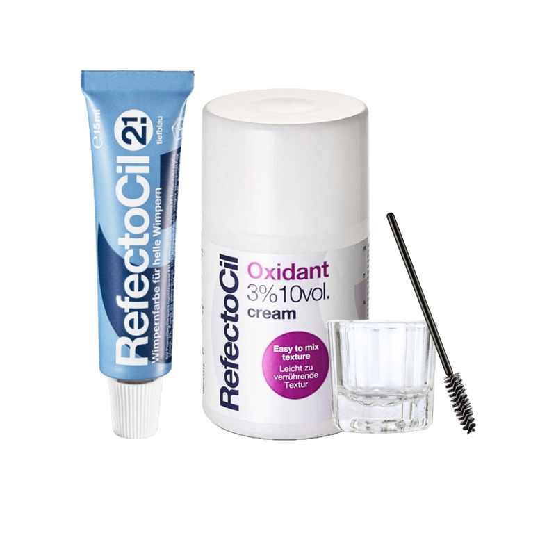 Refectocil Tint SET (gel color + cream developer 3%+ mixing dish and brush)